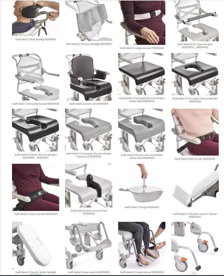 ETAC | SWİFT MOBİLE- 2 Banyo-Tuvalet Sandalyesi | Akülü Tekerlekli Sandalye | Tekerlekli Sandalye