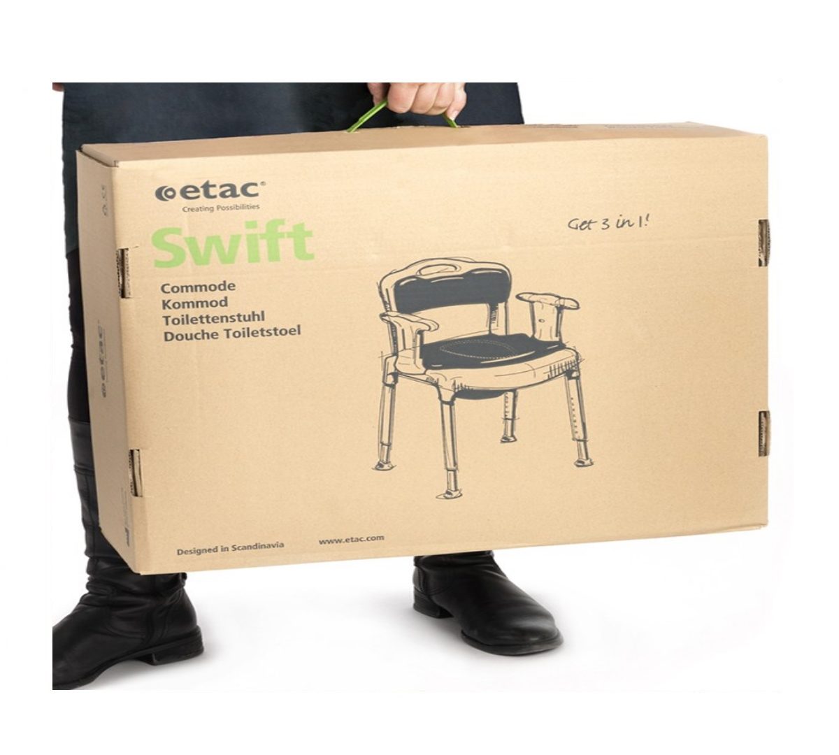 ETAC | SWİFT COMMODE Banyo-Tuvalet Sandalyesi | Akülü Tekerlekli Sandalye | Tekerlekli Sandalye