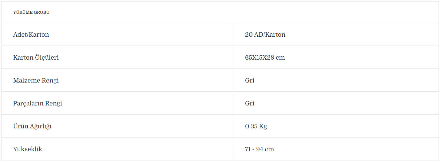 POYLİN | P511 Baston Gri | Akülü Tekerlekli Sandalye | Tekerlekli Sandalye