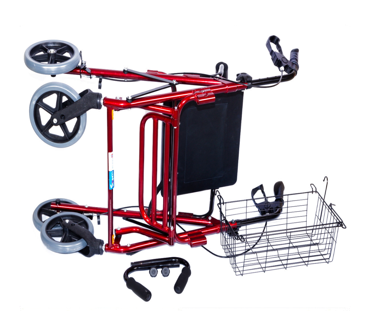 COMFORT PLUS | DM9146 Ayak Pedallı Alüminyum Rolatör (Tekerlekli Sandalye Gibi Kullanma İmkanı) | Akülü Tekerlekli Sandalye | Tekerlekli Sandalye