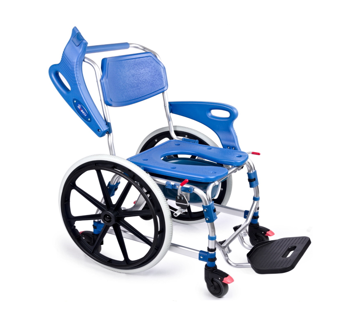 COMFORT PLUS | DM-72 Lux 6 Tekerlekli Banyo ve Tuvalet Özellikli Tekerlekli Sandalye | Akülü Tekerlekli Sandalye | Tekerlekli Sandalye