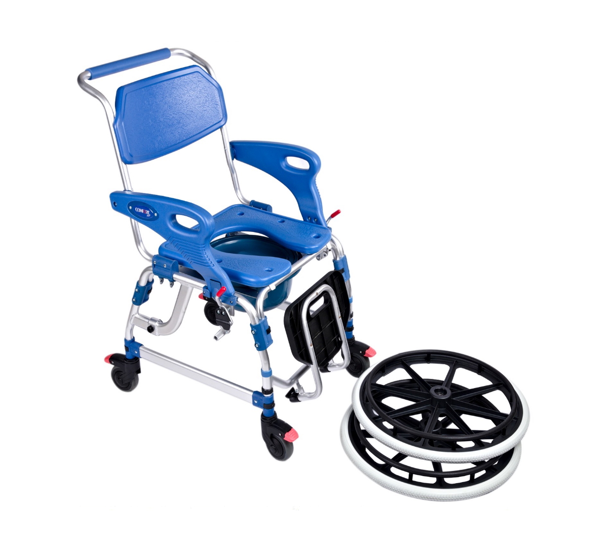 COMFORT PLUS | DM-72 Lux 6 Tekerlekli Banyo ve Tuvalet Özellikli Tekerlekli Sandalye | Akülü Tekerlekli Sandalye | Tekerlekli Sandalye