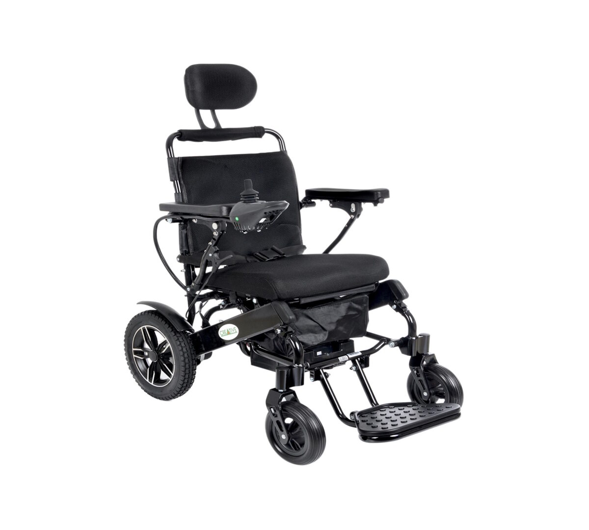 CREATİVE | CR-6012 Lux Lityum Pilli (Akülü) Tekerlekli Sandalye (Baş Destekli, Manuel Sırt Destekli) | Akülü Tekerlekli Sandalye | Tekerlekli Sandalye